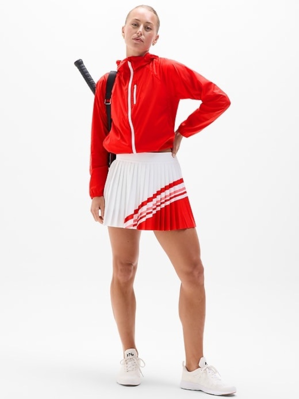 Athleta Match Point High Rise Pleated Colorblock 13 1/2" Skort